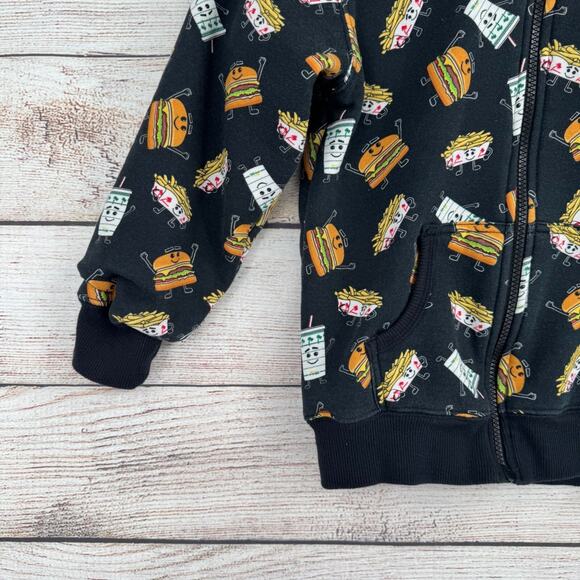 In N Out Double Double Fries Drink Print Full Zip Hoodie Youth Medium Black - Picture 5 of 10